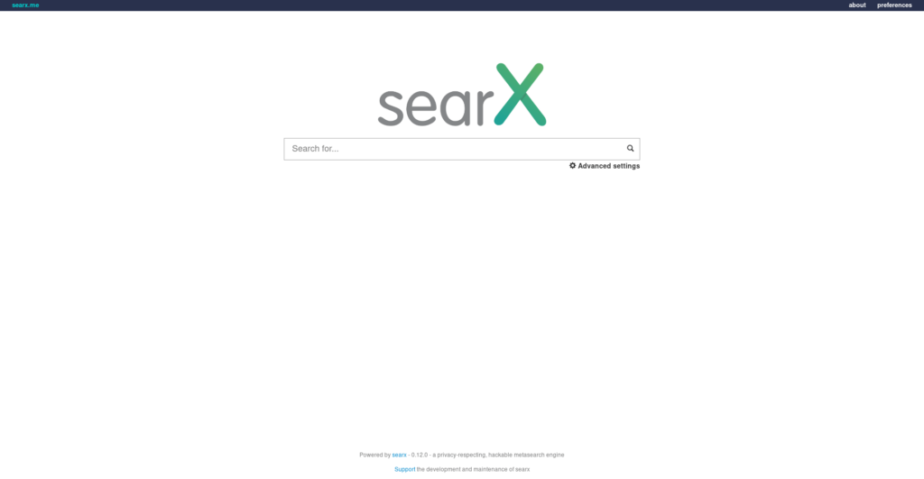 Searx Instance Screenshot