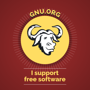 I support free software badge